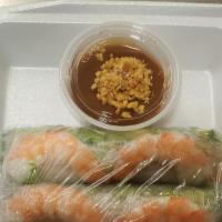 Shrimp Fresh Spring Roll(2) · Shrimp,vermicelli noodles,beans sprout,carrot,lettuce served with peanut sauce