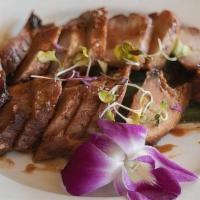 Bbq Pork Slices · Tender pork marinated with our chef’s Asian BBQ sauce.