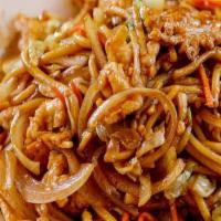 Chicken Lo Mein · Soft noodles with white onions, bean sprout, and cabbage.