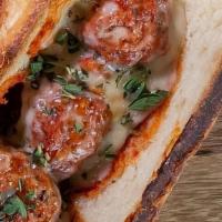 Polpette (Italian Meatball Sub) · our Italian meatball sub w/brick-fired meatballs, house-made marinara, aged provolone, fresh...