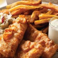 Fish Fry  · Lightly battered Cod served with Fries and Coleslaw