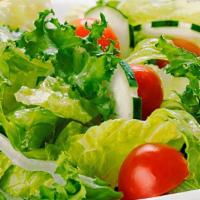 Garden Salad · lettuce, tomatoes, cucumbers, green peppers, onions.
