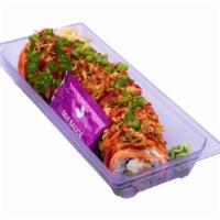 Spicy Crunch Roll (10 Pcs) · Avocado, cream cheese, imitation crab salad, jalapeno, and fried onion topping with spicy ma...