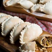 Beef Traditional Argentinian Empanadas (6 U Ready To Bake - Fry) · Argentinian Traditional BEEF Empanadas.  Ingredients: Ground Beef,  Red bell pepper,  Green ...
