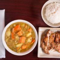 Red Chicken Curry · Served spicy. Served with steamed rice. Spicy red curry cooked with coconut milk, chicken br...