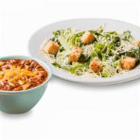 Cup Of Soup Or Chili With Side Salad · Choice of cup of Bacon Baked Potato Soup or Chili and choice of Fresh Garden or Caesar salad...