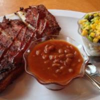 Pork Ribs · half rack of dry rubbed baby back ribs, trimmed and smoked