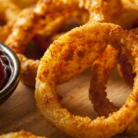 Onion Rings · Battered Onion rings.
