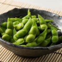 Edamame · Salted boiled soybeans.