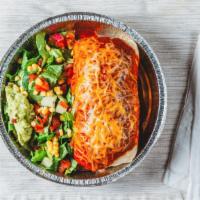 Enchilada Style Burrito · Top your favorite burrito with melted cheese and your choice of green chile or fire roasted ...