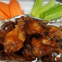 Our Famous Wing Drumettes · Our famous wings served with celery and carrots, and your choice of blue cheese or ranch.
