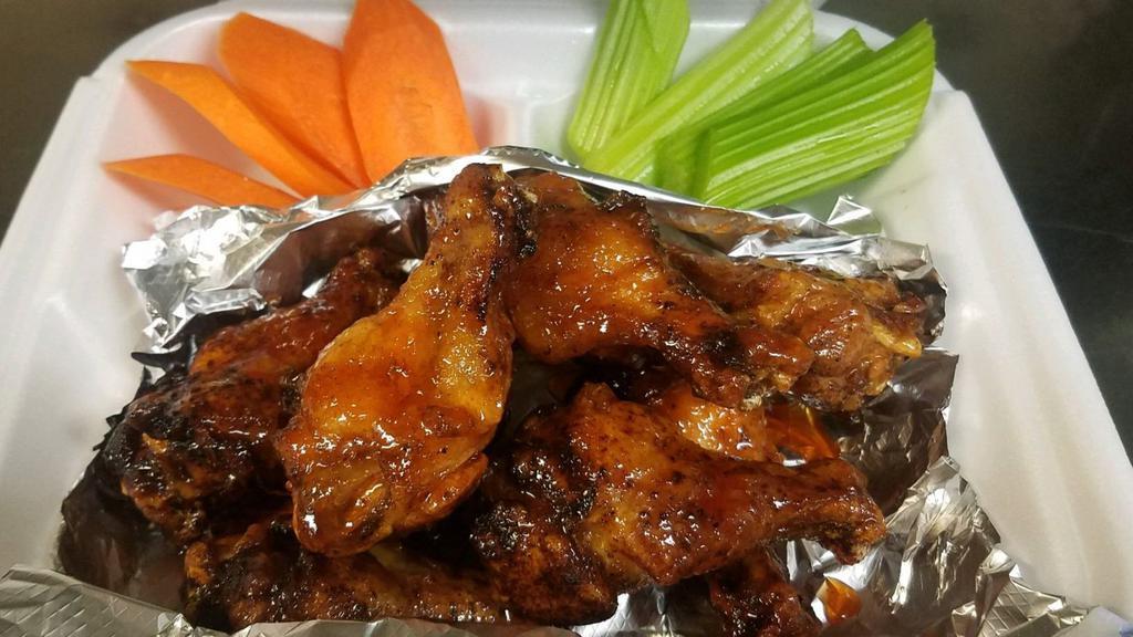 Our Famous Wing Drumettes · Our famous wings served with celery and carrots, and your choice of blue cheese or ranch.