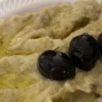 Baba Ghanouge · Grilled eggplant, fresh garlic, fresh parsley, green, red and yellow papers mixed all togeth...