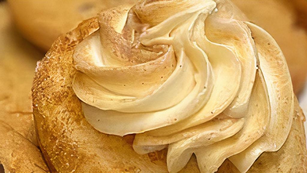 Cinna-Doodle · What would happen if you combined a cinnamon roll with a cookie? The CinnaDoodle! Our delicious snicker-doodle recipe topped with a cinnamon cream cheese frosting creating the perfect balance of cookie to frosting!