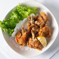 Tori Karaage · Deep fried seasoned chicken.