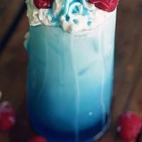 Signature Blue Blue Js Italian Soda · Blue lotus energy drink with blue raspberry flavor, cream and whip cream