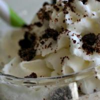 Thin Mint Cookie Frappe · Real Girl Scout thin mint cookies, blended up with chocolate, espresso and ice cream! Topped...