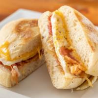 Breakfast Sandwich · Egg, and cheddar cheese on an English muffin.