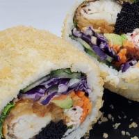 Double Dragon · BBQ eel, tempura shrimps, fresh veggies, crab salad.