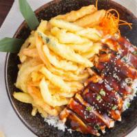 Teriyaki Chicken · Tender grilled chicken breast and our delicious teriyaki sauce served with steamed veggies a...