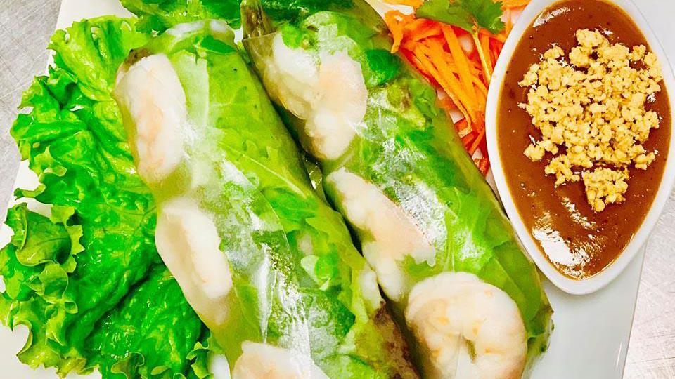 Fresh Spring Roll (2 Pcs.) · Filled with your choice of protein, lettuce, chive, bean sprouts, and rice vermicelli wrapped in rice paper.