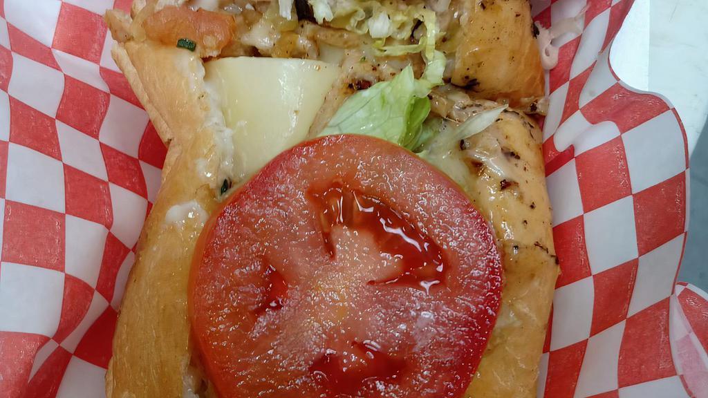 California Turkey (Regular) · Sliced turkey breast, grilled with onions, tomatoes, cucumber, swiss cheese and topped with lettuce, tomato and ranch dressing.