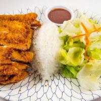 Chicken Katsu · Battered and breaded and deep-fried pieces of juicy chicken cutlets, served with a side of t...