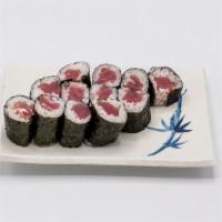 Tuna Roll · Raw tuna, rice and seaweed.