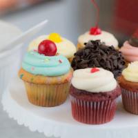 Cupcakes (12) · You will receive six of our seasonal flavors plus two Cookie Dough, one Red Velvet, one Oreo...