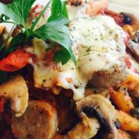 Special Baked Ziti Pasta · Penne, Italian sausage, ricotta, mushrooms, marinara, pecorino.