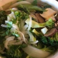 Vegetarian (Pho Chay) · Vegetarian broth is available.