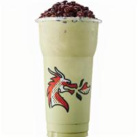 Matcha Red Bean Slush · Matcha blended with sweet red beans, milk powder, and ice.