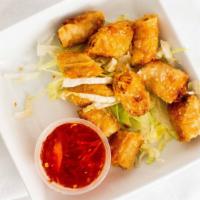 Saigon Crispy Spring Rolls - Chả Giò (2 Pieces) · Gluten-Free.
Deep fried rice paper rolls filled with ground pork, carrot, taro, wood ear, ji...