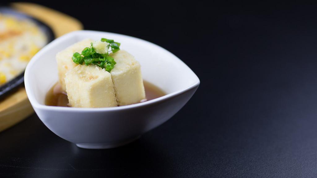 Agedashi Tofu · Fried tofu in a house sauce.