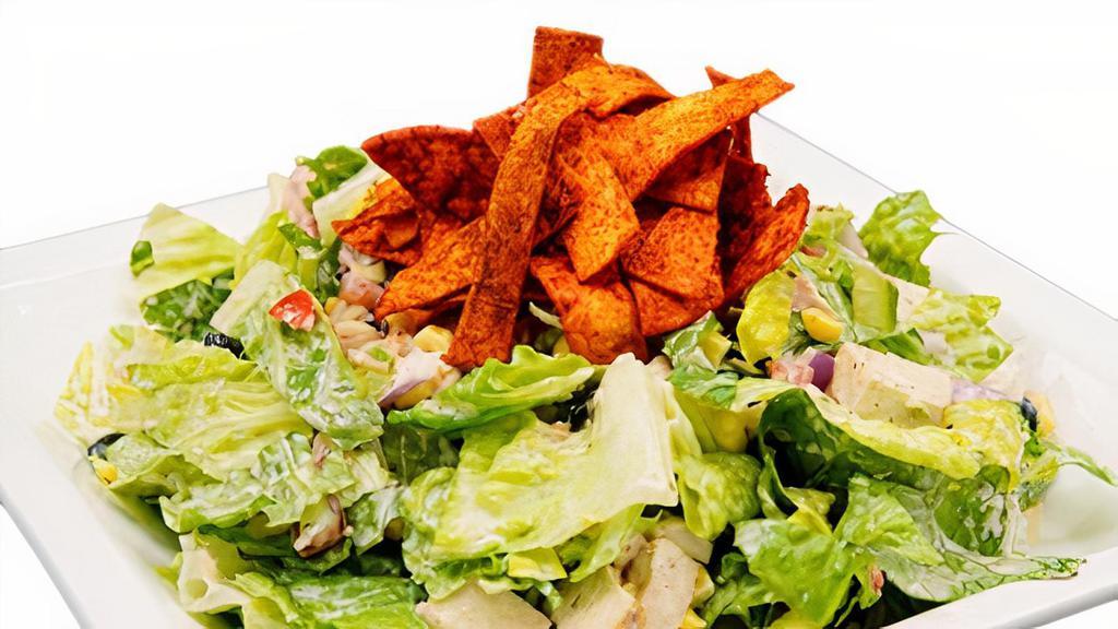 Caesar Salad · Our classic Caesar salad with Romaine, Parmesan cheese, and croutons; add chicken $5 add salmon $6.
