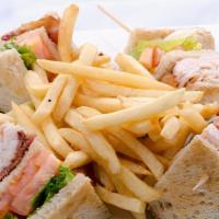 Turkey Club · Turkey, Applewood smoked bacon, lettuce, tomato, and mayo on your choice of bread
