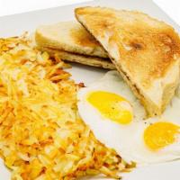 2 Eggs Breakfast · 2 Eggs served with hashbrowns and choice of toast