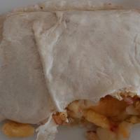 Breakfast Burrito · A Shack Favorite! Scrambled eggs, cheddar cheese, and potatoes with choice of bacon ,sausage...