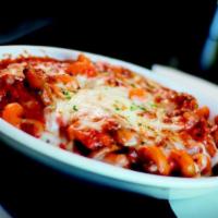 Chef Andy'S Homestyle Cavatappi · Spicy Italian Sausage, portabella mushrooms, cavatappi pasta, spicy tomato cream sauce