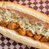Po' Boy · Fried seafood on a hoagie roll . Served with russian dressing and coleslaw or lettuce and to...