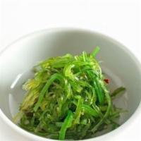 Seaweed Salad (V) · Vegan. With sanbaizu vinaigrette.