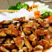 Chicken Teriyaki · Your combo choice comes with meat selected, steamed or fried rice, mixed vegetables, and 2.5...