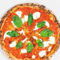 Margherita Pizza · Marinara, fresh mozzarella, and fresh basil. That's a freaking good pizza.