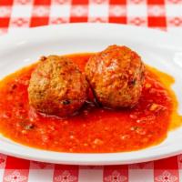Meatballs & Marinara · Two beef & pork meatballs with marinara sauce