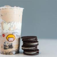 Milk Tea With Oreo Cookies & Puff Cream  (L) · 