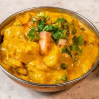 Vegetable Korma  · Mixed fresh vegetables are simmered in a delicate cream sauce. Gluten-free.