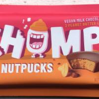 Chomp Nutpucks · Delicious vegan milk chocolate peanut butter cups. WARNING: Highly Addictive
