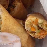 Deep Fried Egg Rolls · Vegetarian. Three rolls containing vegetables, wrapped in rice paper, fried, and served with...