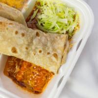 Beef Burrito & Cheese Enchilada · One Beef Burrito with Onions, Bell Pepper, and Tomatoes. One Cheese Enchilada with Lettuce a...