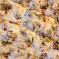 Vito'S Special Thin Crust Pizza · Homemade Italian sausage, mushrooms, green peppers, and onions. No substitutions please.